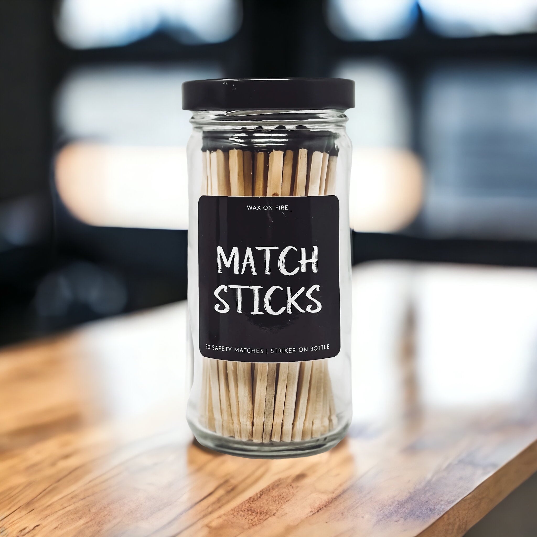 Craft & Kin Long Matches for Candles  Red, Set of 60 Matchsticks 