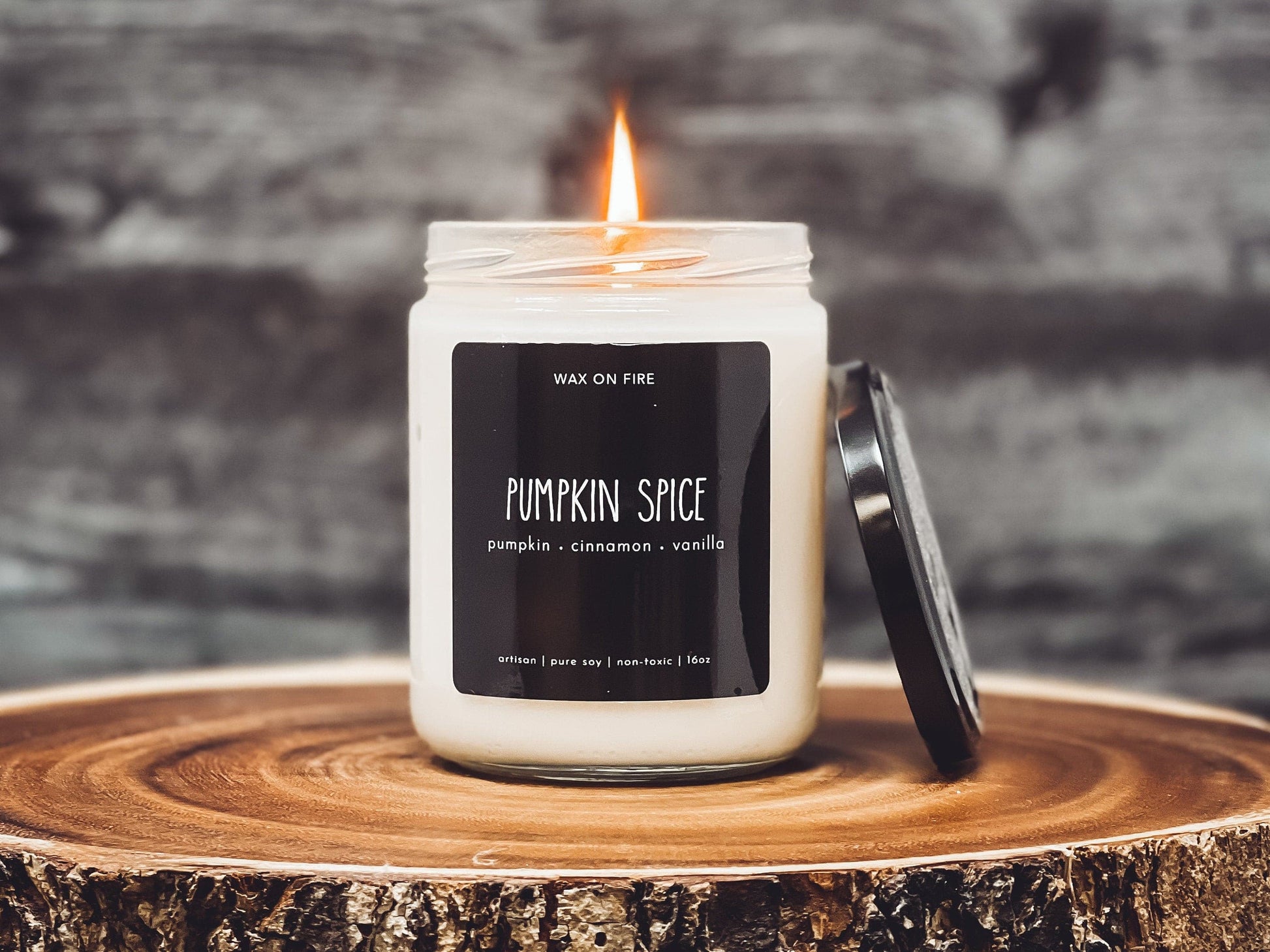 Pumpkin Spice | Non-Toxic Soy Candle - Wax On Fire