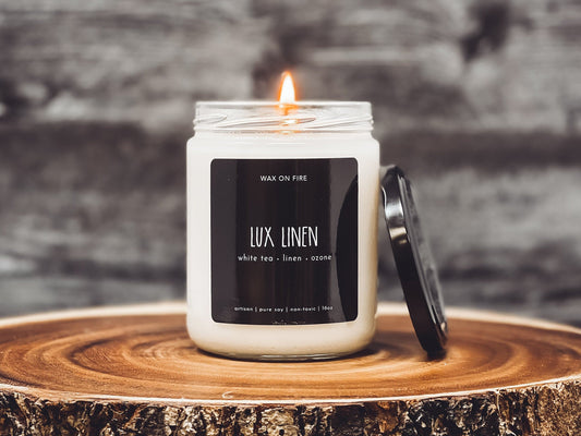 Lux Linen | Non-Toxic Soy Candle - Wax On Fire