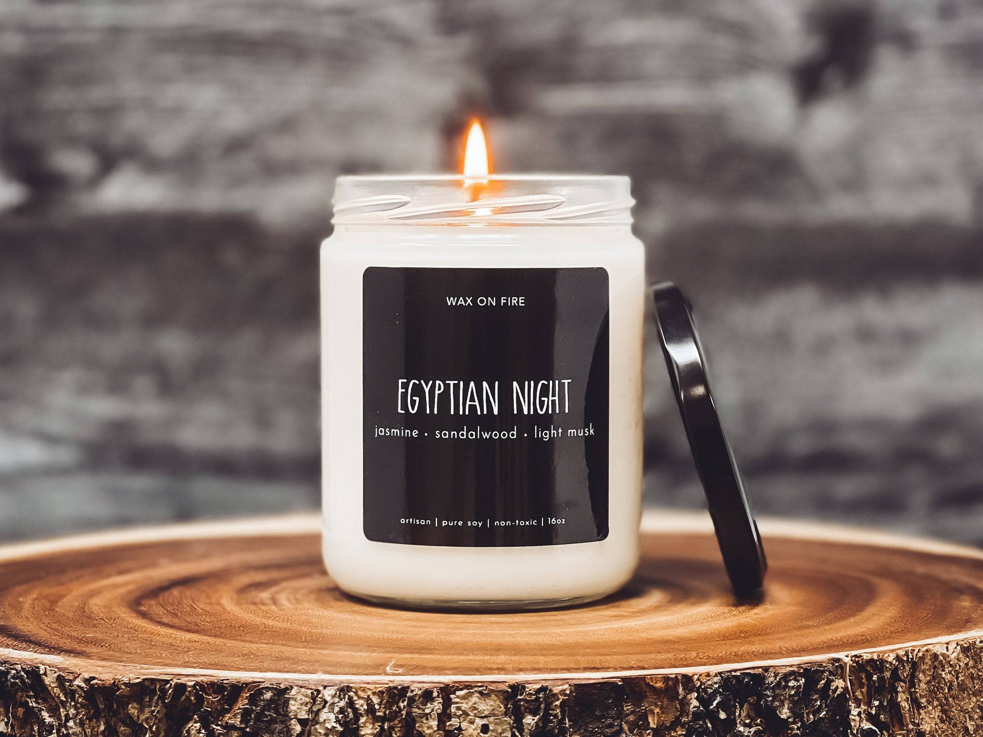 Egyptian Night | Non-Toxic Soy Candle - Wax On Fire