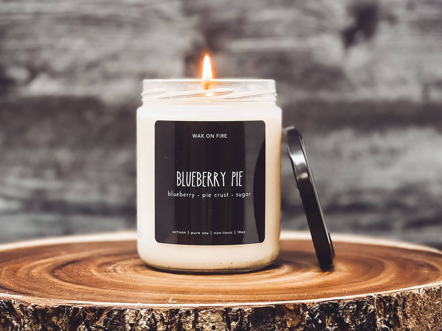 Blueberry Pie | Non-Toxic Soy Candle - Wax On Fire