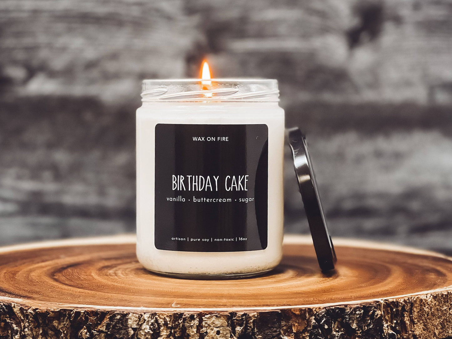 Birthday Cake | Non-Toxic Soy Candle - Wax On Fire