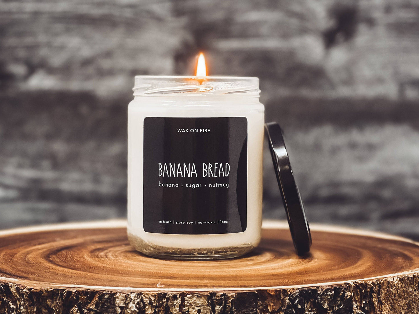 Banana Bread | Non-Toxic Soy Candle - Wax On Fire