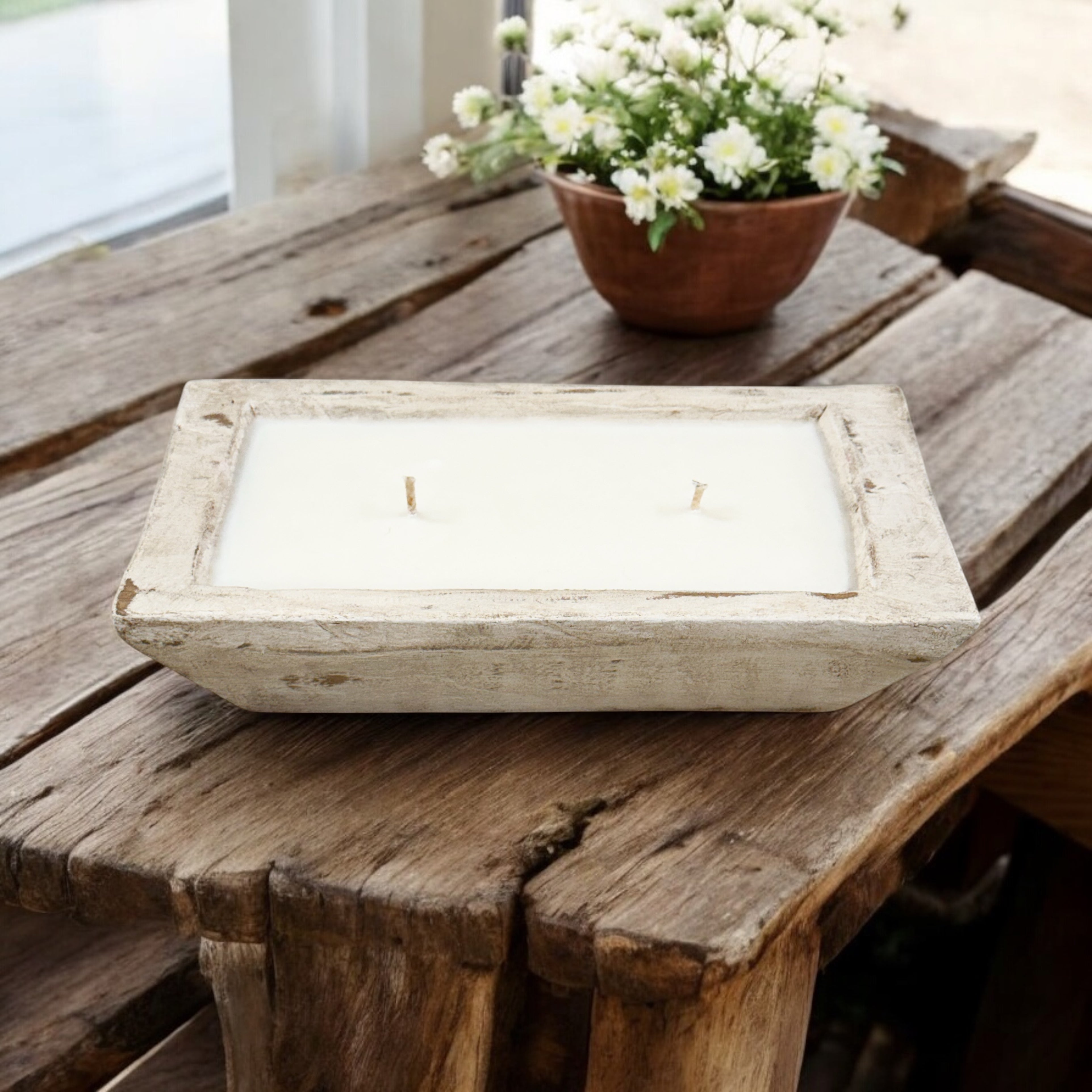 20oz Hand-Carved<br>Dough Bowl Candle